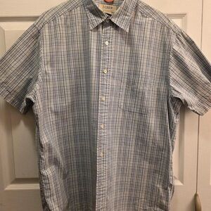 J. Crew Men's Light Blue Checkered Shirt